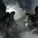 Angels Beneath the Divine Light Live Wallpaper 10 Angels beneath divine light surrounded by dark storm clouds and heavenly mist live wallpaper.