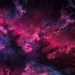 Abstract cosmic purple nebula with flowing magenta and blue energy clouds creating a vibrant space-inspired live wallpaper.