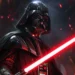Darth Vader Red Lightsaber Live Wallpaper 10 Darth Vader holding a glowing red lightsaber with cinematic red lighting and sparks Star Wars live wallpaper.