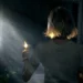 Grace Ashcroft Horror Scene Resident Evil Requiem Live Wallpaper 10 Grace Ashcroft holding a small flame in a dark horror scene from Resident Evil Requiem live wallpaper