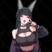 Hoshimi Miyabi from Zenless Zone Zero wearing a stylish black outfit live wallpaper