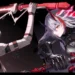 Lucia Sword Duel Live Wallpaper 10 Lucia from Punishing Gray Raven clashing swords in an intense futuristic duel with crimson energy effects live wallpaper.