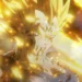 Majin Vegeta from Dragon Ball Z surrounded by a powerful golden Super Saiyan aura live wallpaper