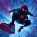 Miles Morales Spider-Verse Neon City Live Wallpaper 10 Miles Morales Spider-Man diving through a neon Spider-Verse city with blue and pink lights live wallpaper.
