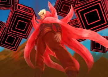 Naruto Baryon Mode Power Live Wallpaper 1 Naruto Uzumaki in Baryon Mode surrounded by blazing red chakra and floating black cubes from Boruto live wallpaper.