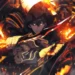 Sung Jinwoo Flame Aura Solo Leveling Live Wallpaper 10 Sung Jinwoo surrounded by blazing flame aura and dark energy in Solo Leveling live wallpaper.
