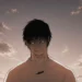 Toji Fushiguro Menacing Smile Live Wallpaper 10 Toji Fushiguro with a menacing smile and glowing eyes beneath a dramatic cloudy sky in Jujutsu Kaisen wallpaper.