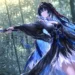 Yangyang Xuanling from Wuthering Waves holding a sword with a blue bird in a peaceful bamboo forest live wallpaper