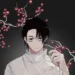 Yuta Okkotsu from Jujutsu Kaisen surrounded by red cherry blossoms on a dark background live wallpaper.