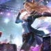 Ahri K/DA ALL OUT Performance LOL Live Wallpaper 10 Ahri performing on stage in her K/DA ALL OUT outfit with glowing fox tails, confetti, and cheering fans in League of Legends live wallpaper