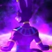 Beerus Dragon Ball Super Cosmic Aura Live Wallpaper 10 Beerus from Dragon Ball Super surrounded by a glowing purple cosmic aura above a planet in space live wallpaper
