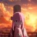 Hitori Gotoh Beautiful Sunset Bocchi the Rock Live Wallpaper 10 Hitori Gotoh holding a drink beneath a beautiful golden sunset in Bocchi the Rock live wallpaper