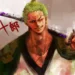 Roronoa Zoro Sword One Piece Live Wallpaper 10 Roronoa Zoro from One Piece holding swords over his shoulder in a colorful hand-painted anime style live wallpaper