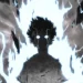 Shigeo Kageyama Awakened Mob Psycho 100 Live Wallpaper 10 Shigeo Kageyama awakened with glowing white eyes and intense white-blue psychic energy in Mob Psycho 100 live wallpaper