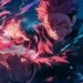 Sukuna Red Cursed Energy Jujutsu Kaisen Live Wallpaper 10 Ryomen Sukuna reaching forward while surrounded by swirling red cursed energy in Jujutsu Kaisen live wallpaper