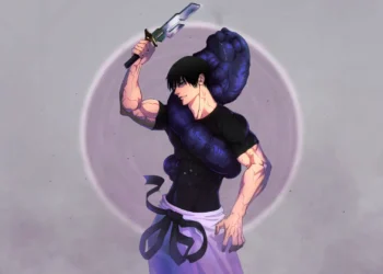 Toji Fushiguro Inventory Curse Jujutsu Kaisen Live Wallpaper 2 Toji Fushiguro holding a weapon with the Inventory Curse wrapped around his body in Jujutsu Kaisen live wallpaper