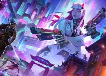 Overwatch Neon Cyberpunk City Live Wallpaper 5 Overwatch futuristic heroes with dual pistols in a neon cyberpunk city featuring glowing skyscrapers and Japanese architecture live wallpaper