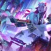 Overwatch Neon Cyberpunk City Live Wallpaper 10 Overwatch futuristic heroes with dual pistols in a neon cyberpunk city featuring glowing skyscrapers and Japanese architecture live wallpaper